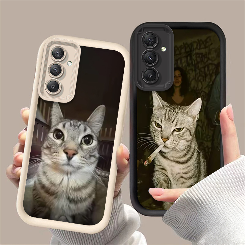 Phone Cases A14 Samsung - Cover per Telefono con Gatto Trendy
