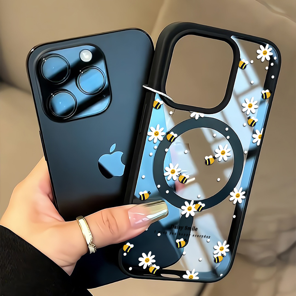 Phone Cases Transparent - Custodia per Telefono Fresh Daisy Bee