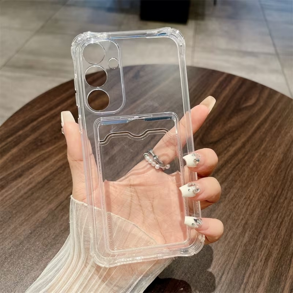 Phone Cases That Hold Cards - Custodia di Lusso Trasparente con Porta
