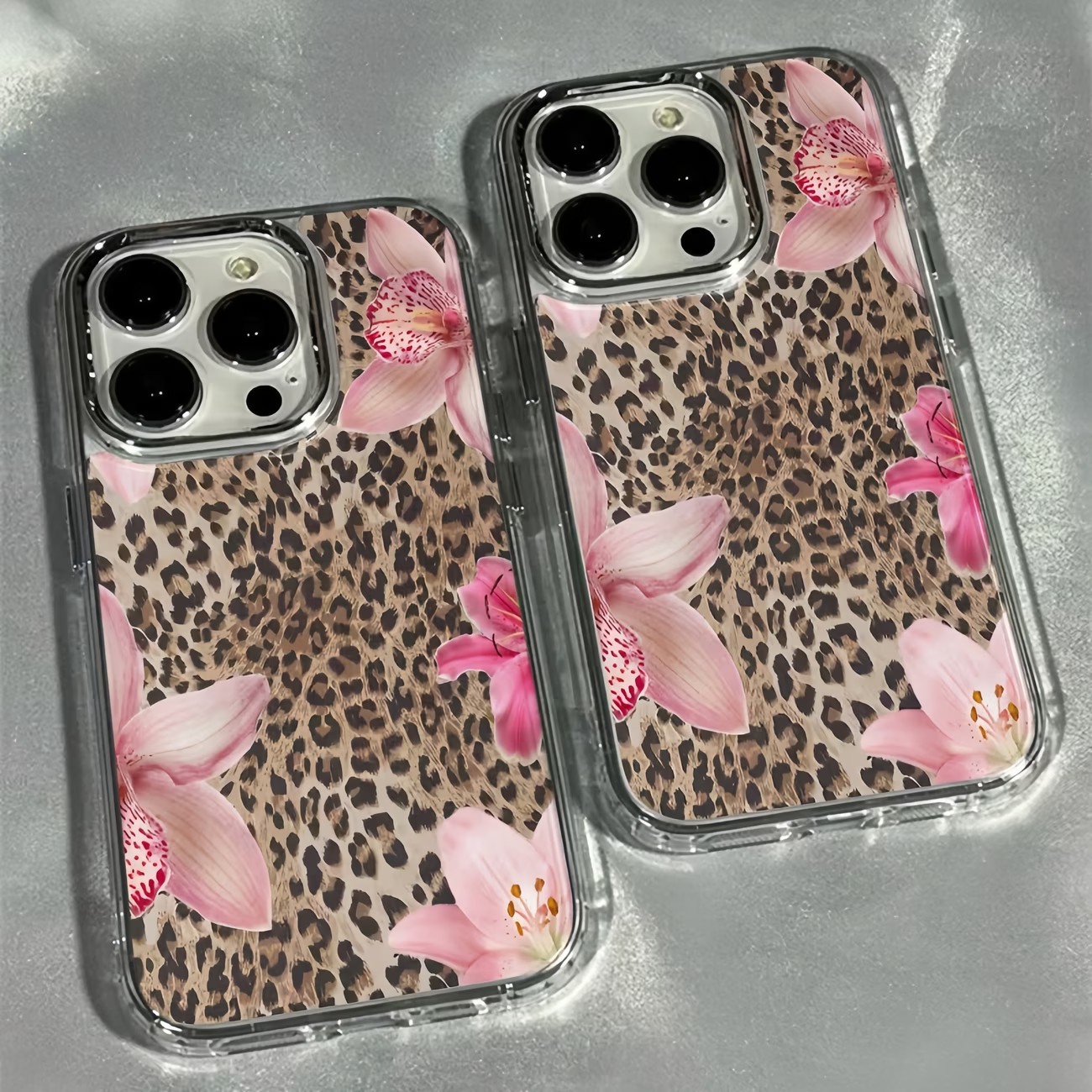 Phone Cases Best - Cover Trasparente con Stampa Leopardata e