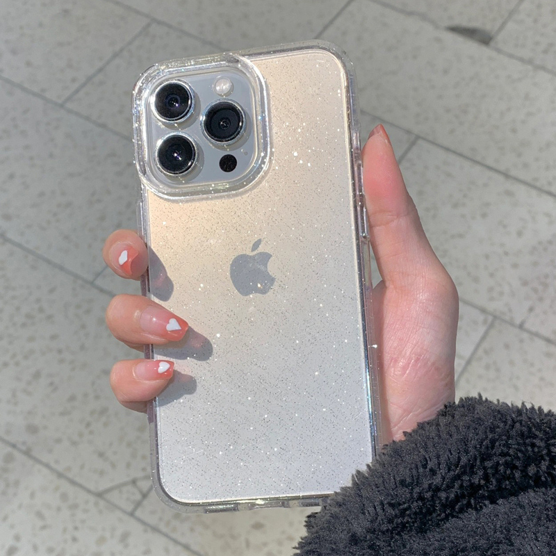 Phone Cases Best - Custodia per telefono trasparente semplice glitter