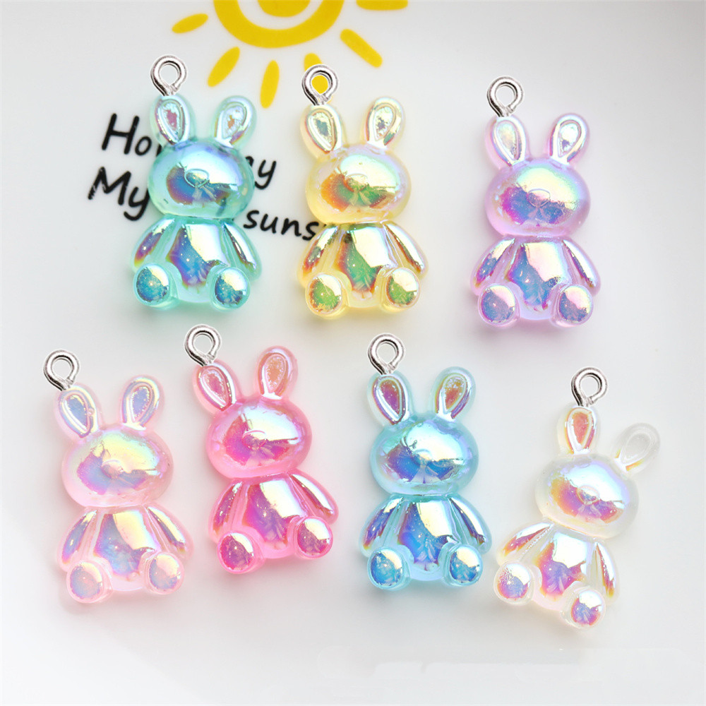 Phone Cases Websites - 10Pcs moda colorato coniglio resina Charms
