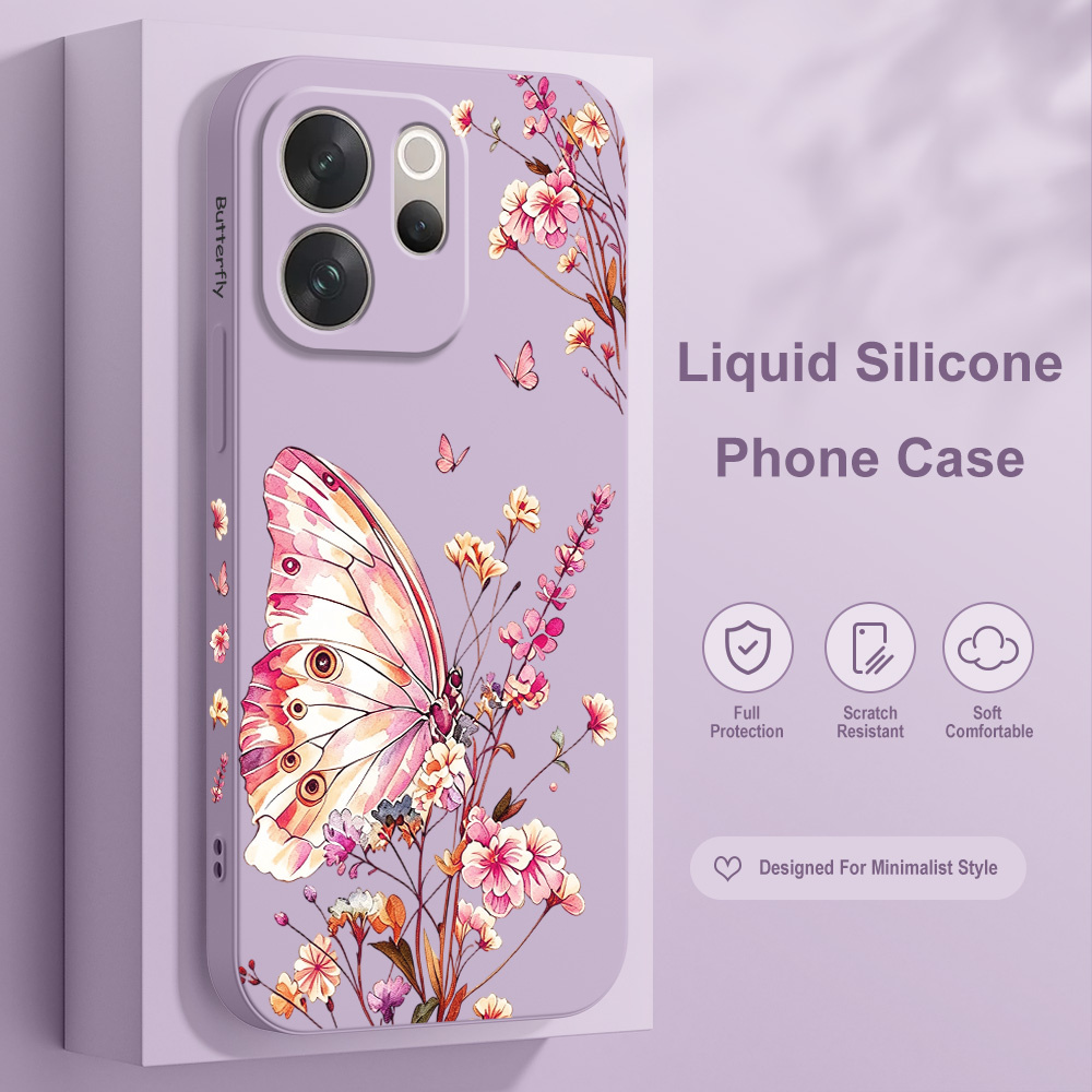 Phone Cases Vivo - Cover per telefono Butterfly Sprig per