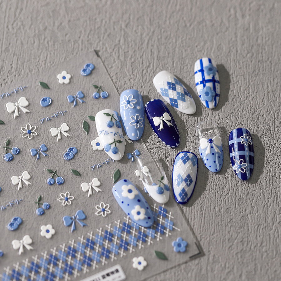 Phone Cases Europe - 1Pc Adesivi per nail art 3D